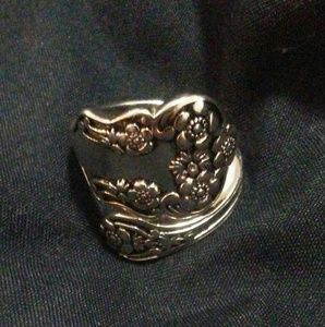 Sterling silver spoon ring