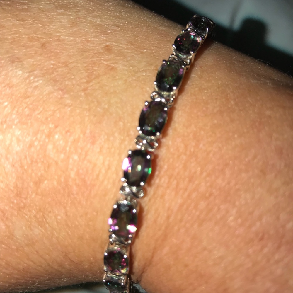 7 inch Mystic Topaz tennis braclet