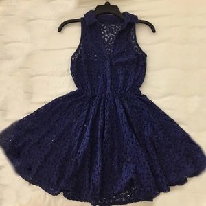 Navy blue lace dress