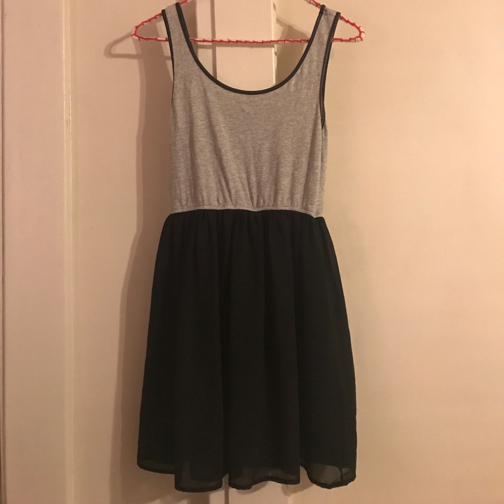 Forever 21, Grey & Black Skater Dress
