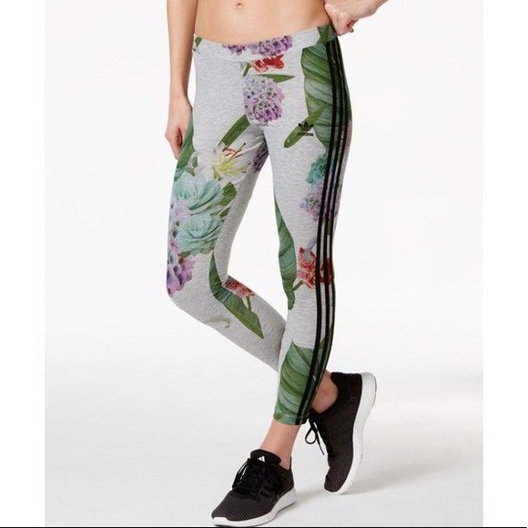 🚫 RARE Adidas Originals Botanical Floral Leggings - Picture 2 of 6