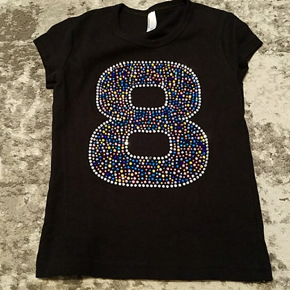 Custom T shirt for birthday girl turning 8.
