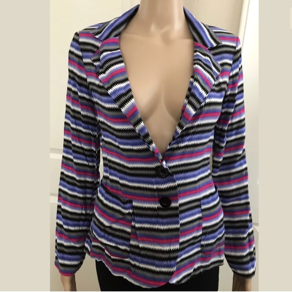 MATERIAL GIRL Casual STRIPED BLAZER JACKET sz S