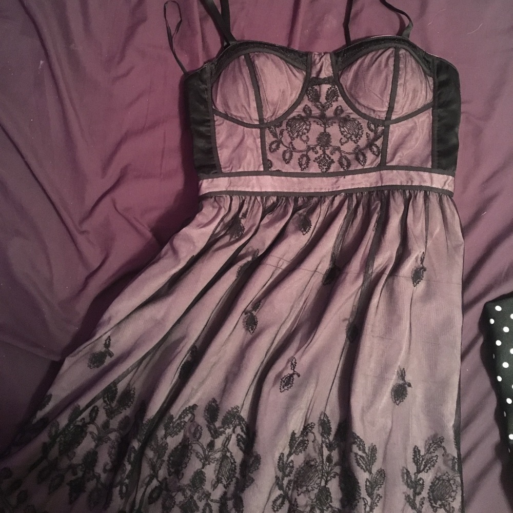 Purple lace dress