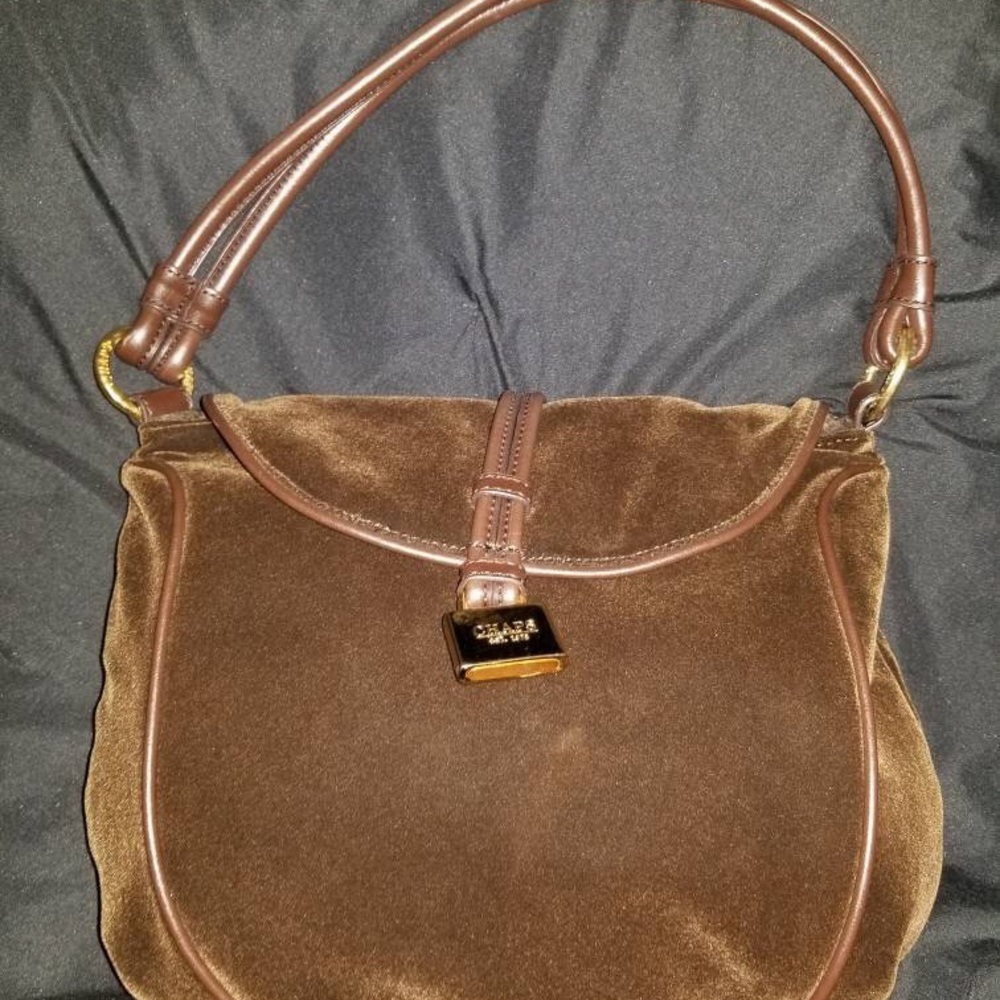 Chaps velvet & leather handbags