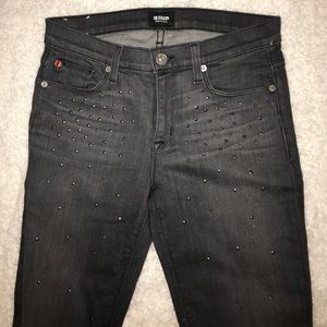 HUDSON Nico Studded Skinny Jeans - Dark Wash
