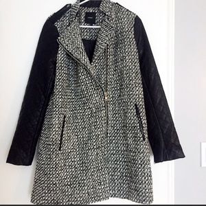 Forever 21 Coat with Leather Sleeves