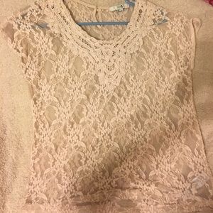 Light pink lace top