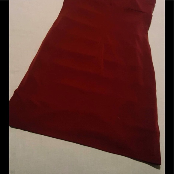  Wine Colored Mini Dress W/ Rose Accent - Picture 6 of 6