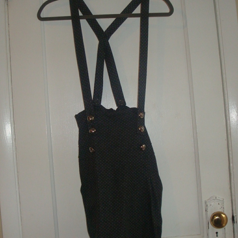 Atmosphere Button-up Dress Overalls Size S