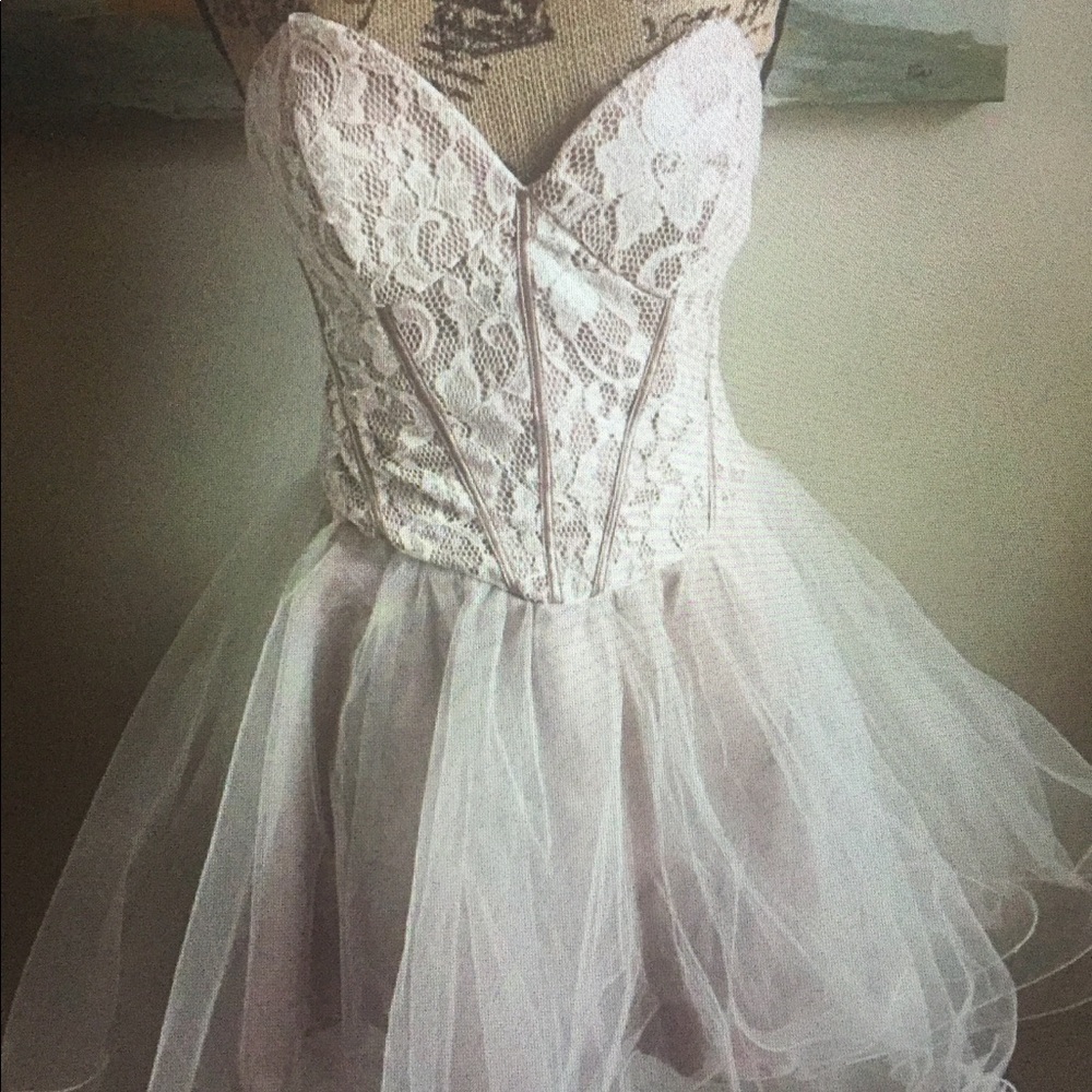 Strapless Formal Homecoming Dress