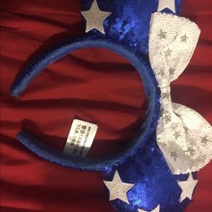 Blue with white stars Disney mickey ears Blue with white stars Disney mickey ears