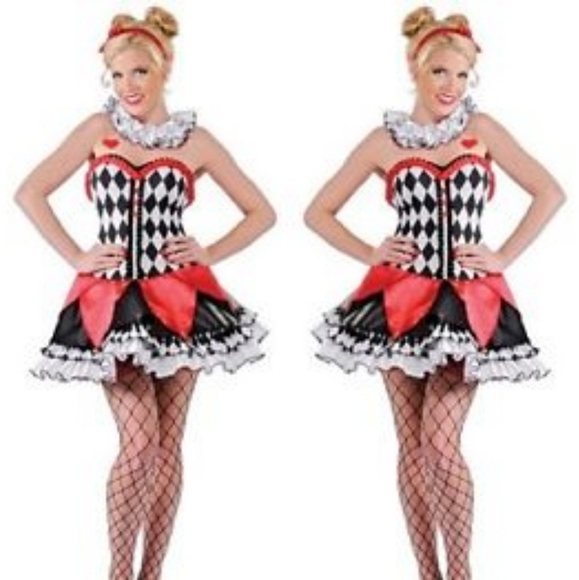 Miss Harlequin Clown Jester Harley Quinn Halloween - Picture 1 of 7