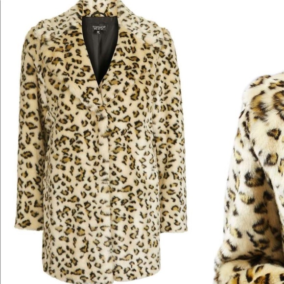 Topshop Leopard Faux Fur Coat - Picture 4 of 6