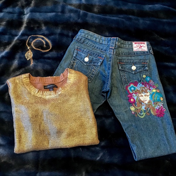 True Religion VTG Joey Twisted Flare “Miss Groovy" Jeans - Picture 2 of 8