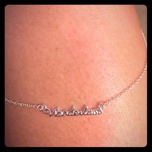 New Wanderlust travel necklace silver 18"
