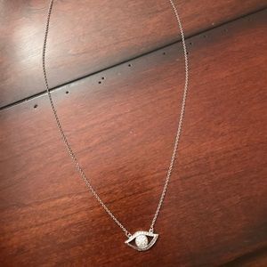 Ross Simon 14k wg diamond evil eye necklace