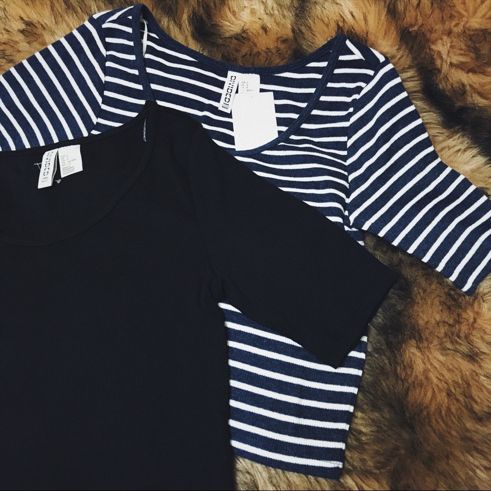 2 FOR 1 Basic Short Sleeves Crop Top
