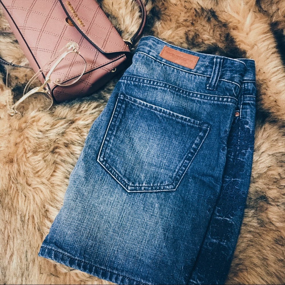 L.O.G.G By H&M Denim Skirt With Embroidery (6)