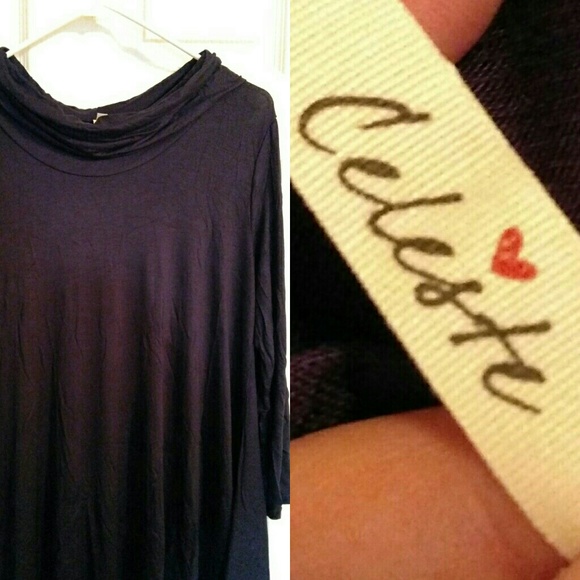 NEW Handkerchief Hem Cowl Neck Jersey Sweater Top - Picture 3 of 3