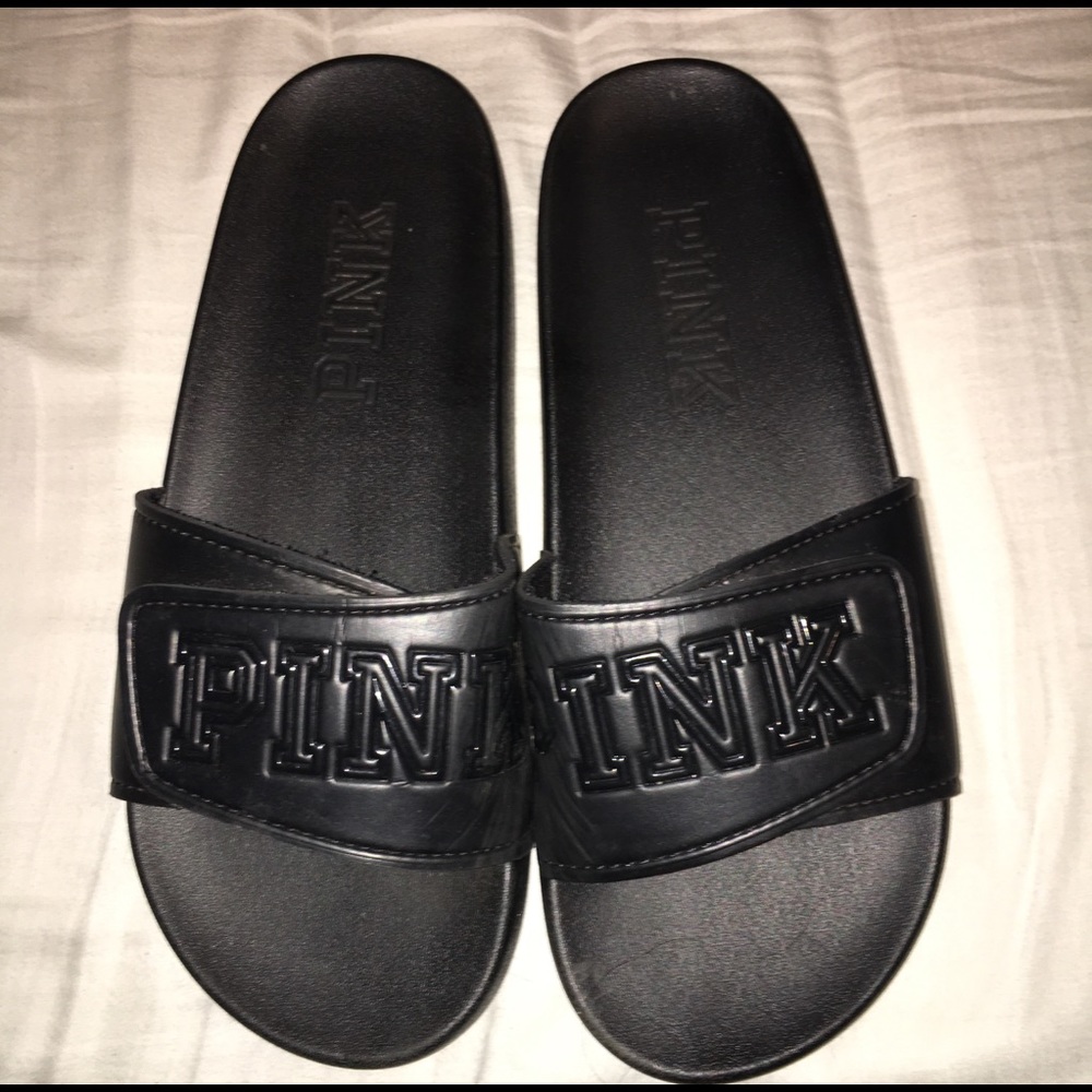 PINK Velcro Slides