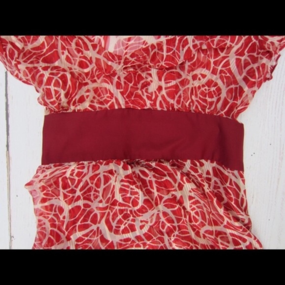 Anthropologie Red Silk Blouse - Picture 4 of 4