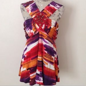 Boston Proper Colorful Sexy Sleeveless Top