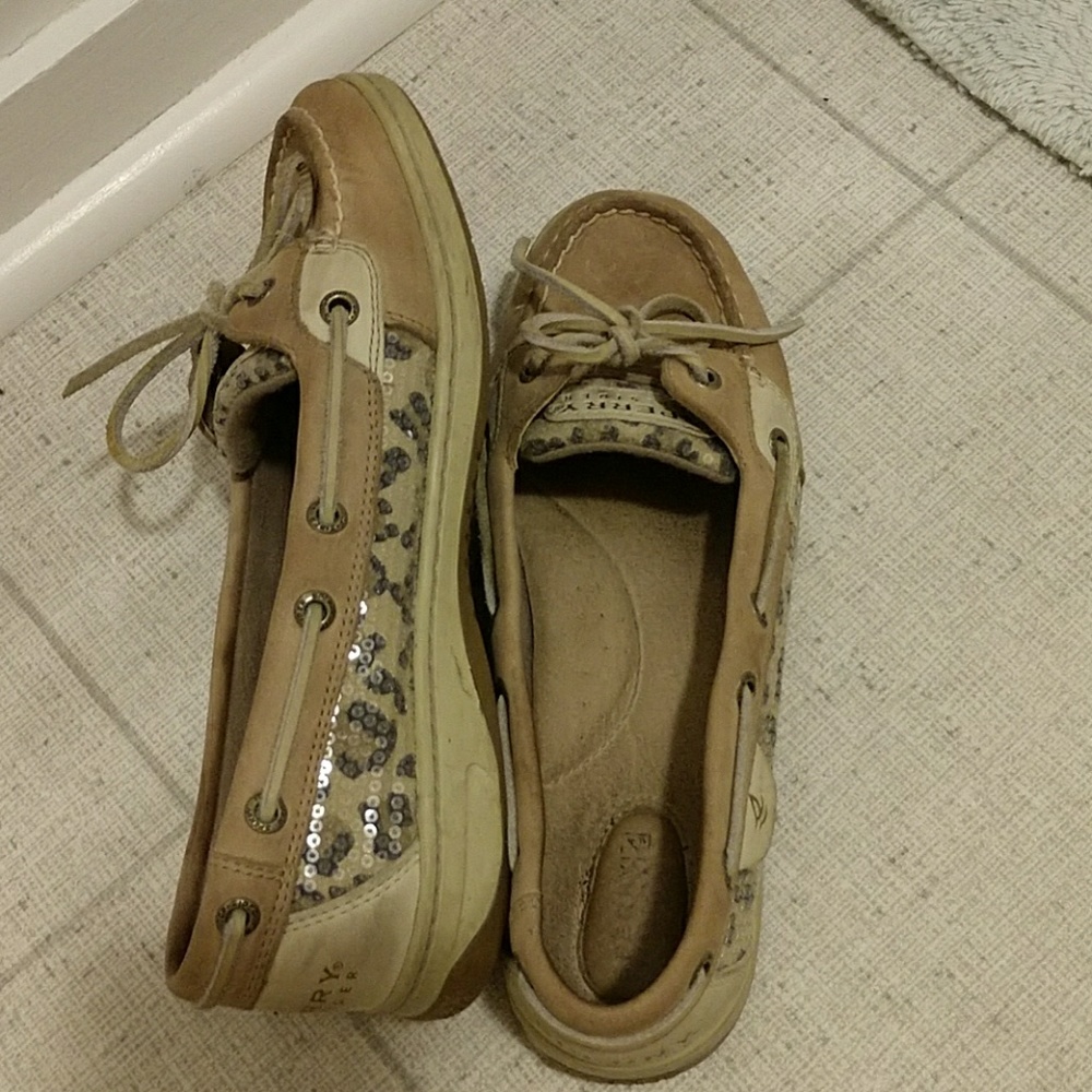 Sequined Cheetah Sperry Top-siders