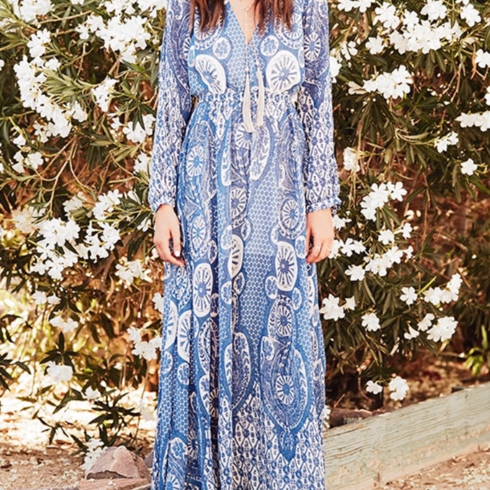 Lulus Cloud Catcher Maxi Dress