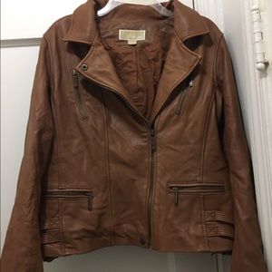 Michael Kors Brown Leather Jacket xl