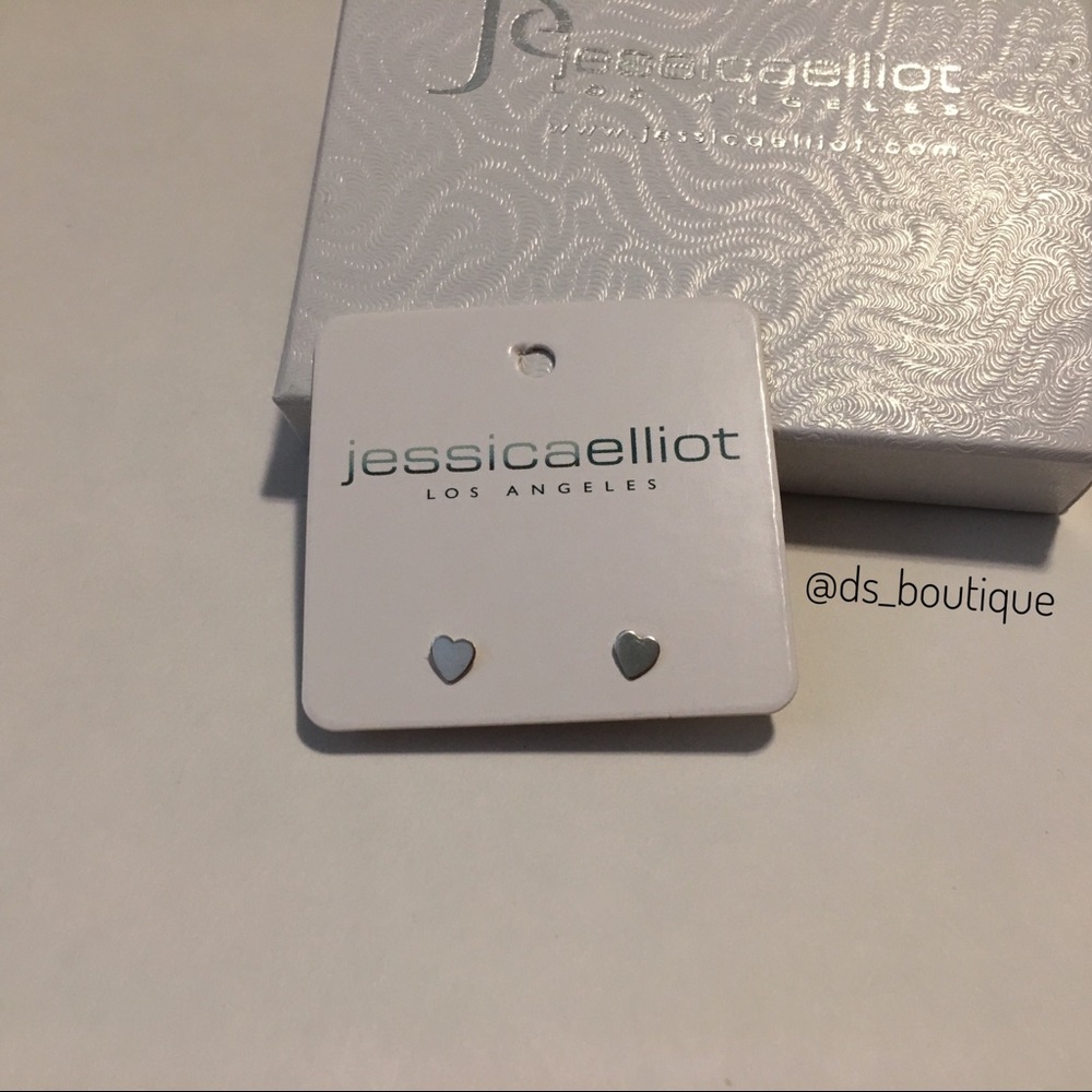 Sterling silver tiny heart studs - Picture 2 of 6