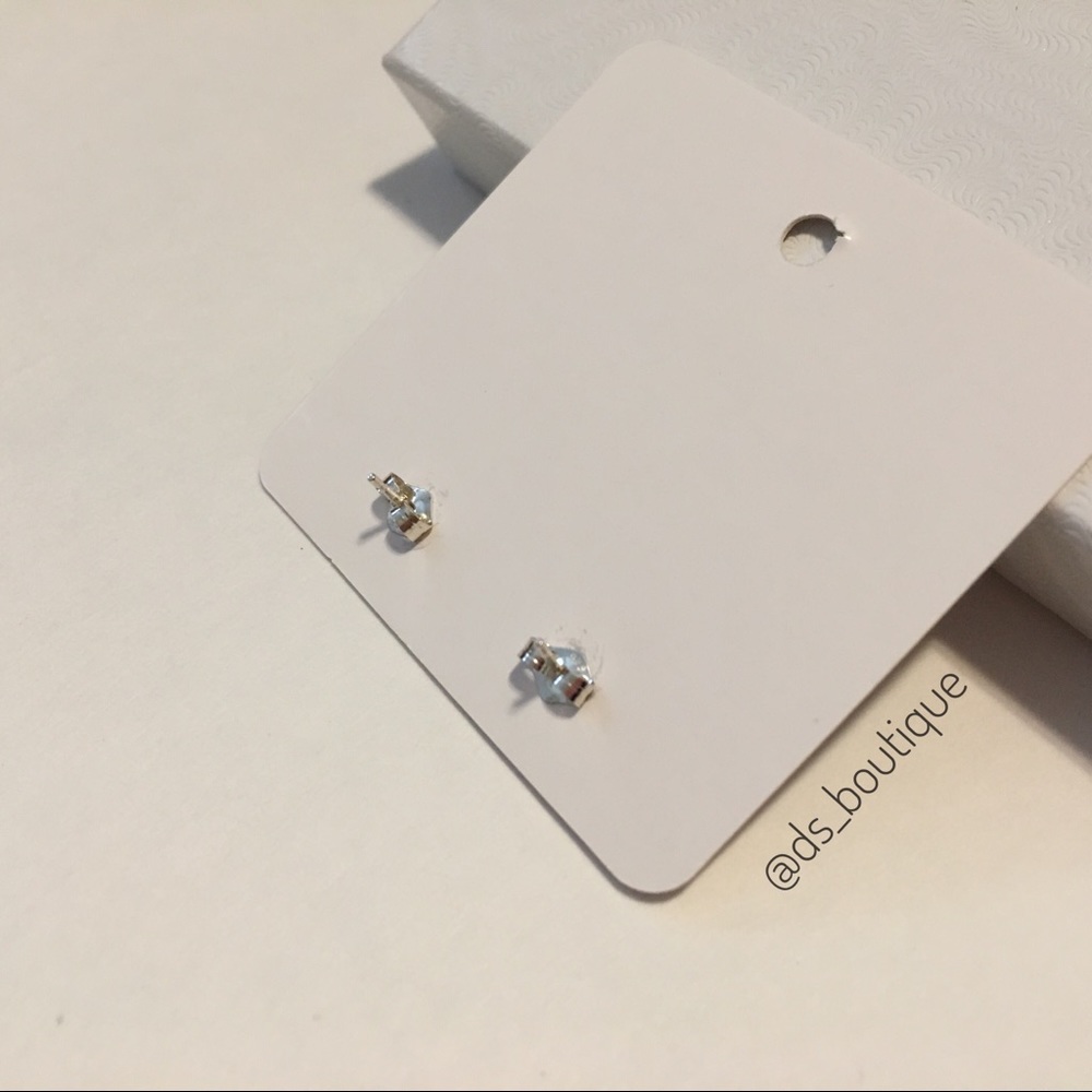 Sterling silver tiny heart studs - Picture 3 of 6