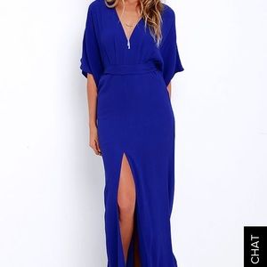 Lulu's Where the Wind Blows Royal Blue Maxi