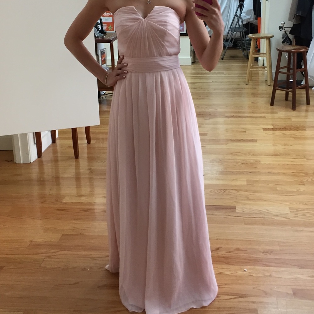 Blush/Pink chiffon bridesmaid dress