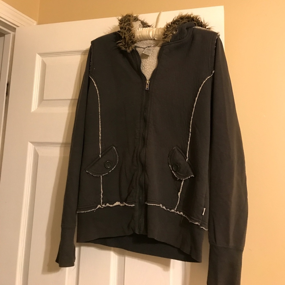 Army Green Distressed Hoodie Medium