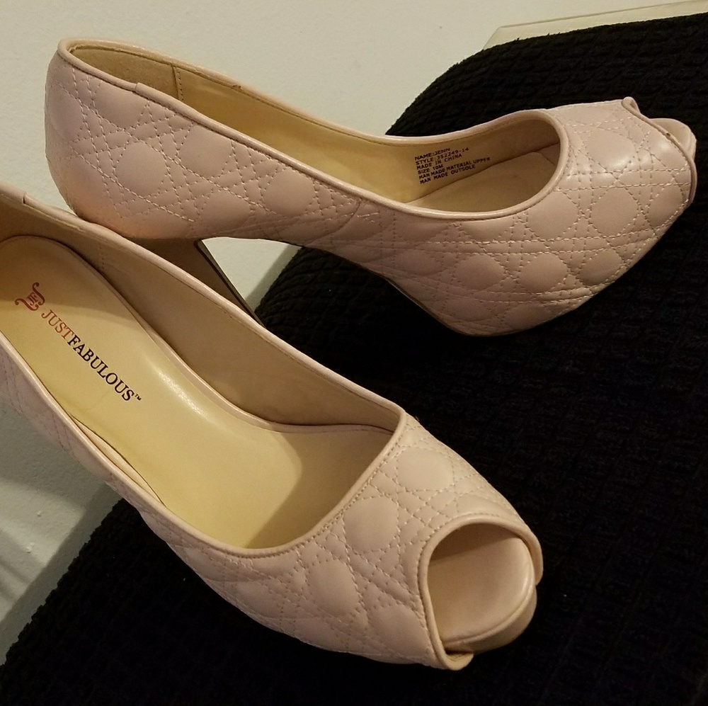 Peep toe platform heels