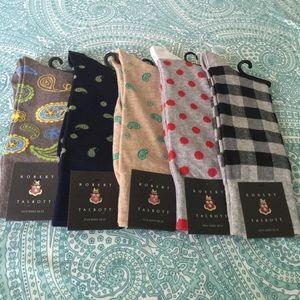 NWT Mens 5 Pair of Robert Talbott socks