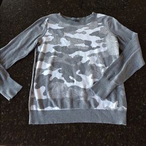 Express camo glitter sweater