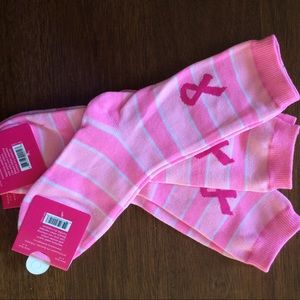 pink breast awareness crew socks