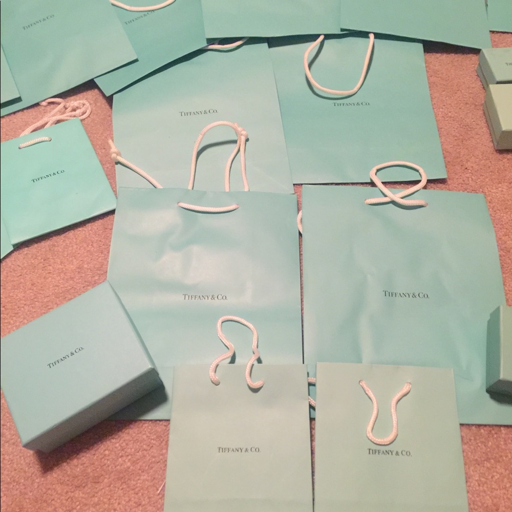 Tiffany & Co. gift bag jewelry boxes and mini bags