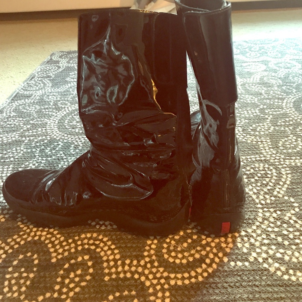Prada patent boots