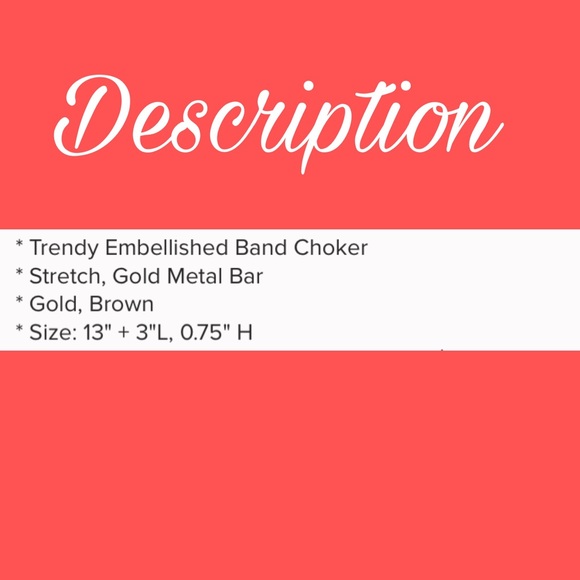 LAST- Reflective Gold Embellished Choker - Picture 5 of 6