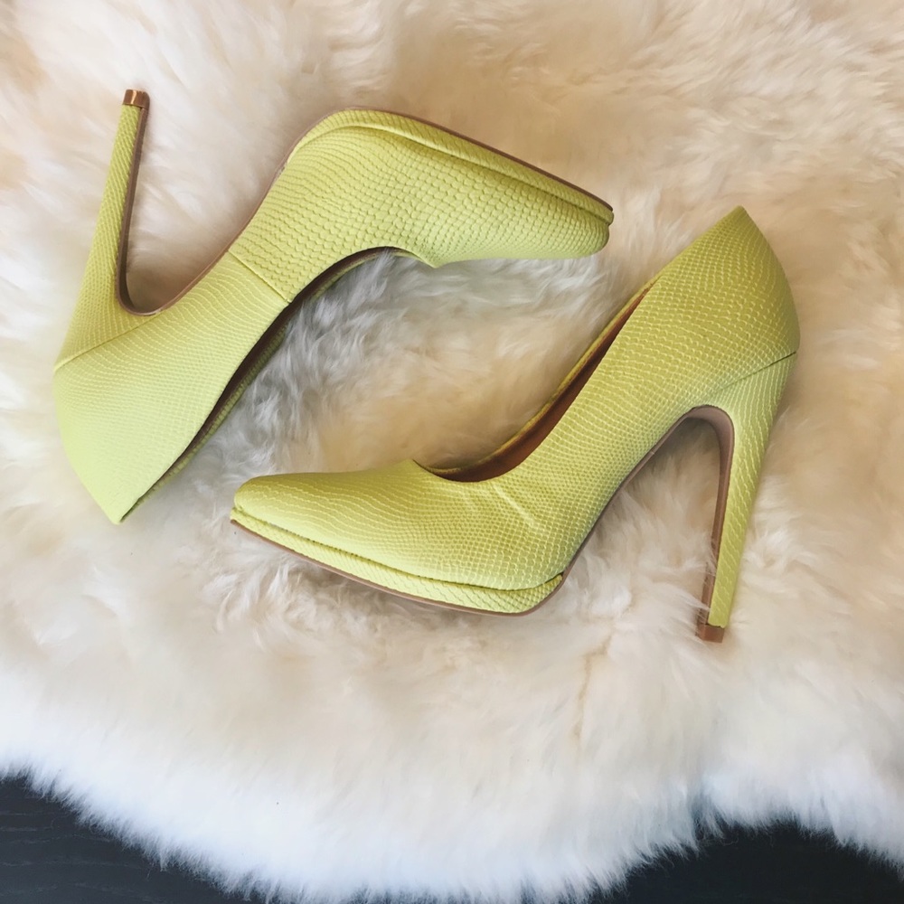 F21 Lime Green Stiletto Pumps