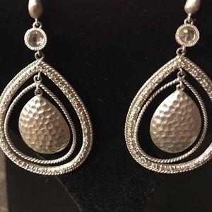 Silver sparkle earrings