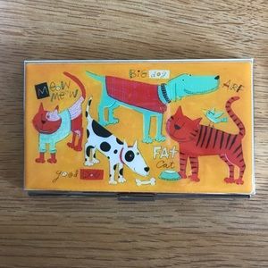 AE/Nancy Wolff Cats and Dogs card holder