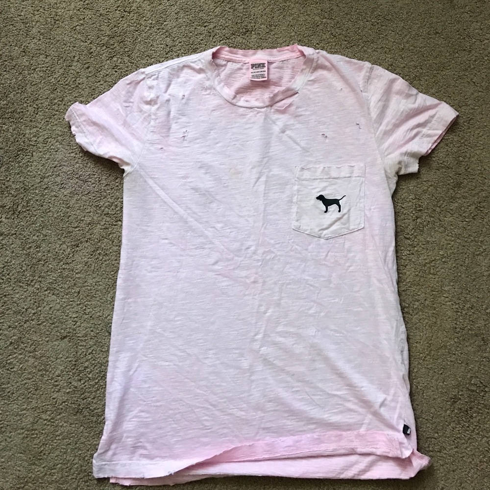 Campus tee distress