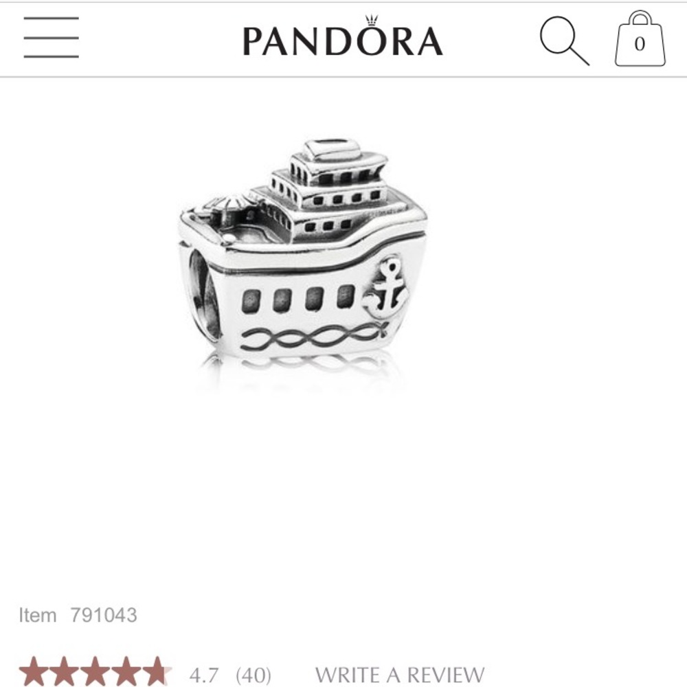 Ship Pandora Charm