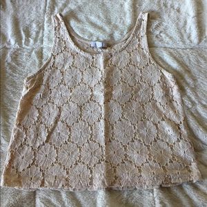 🎃 Cream lace tank
