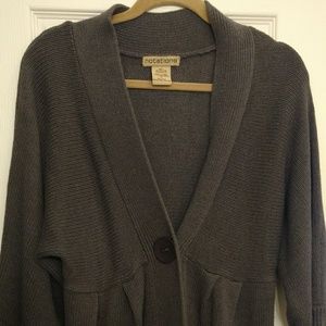 Notations charcoal gray cardigan
