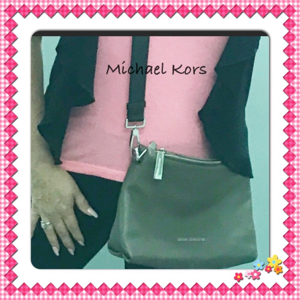 Michael Kors taupe cross body/messenger